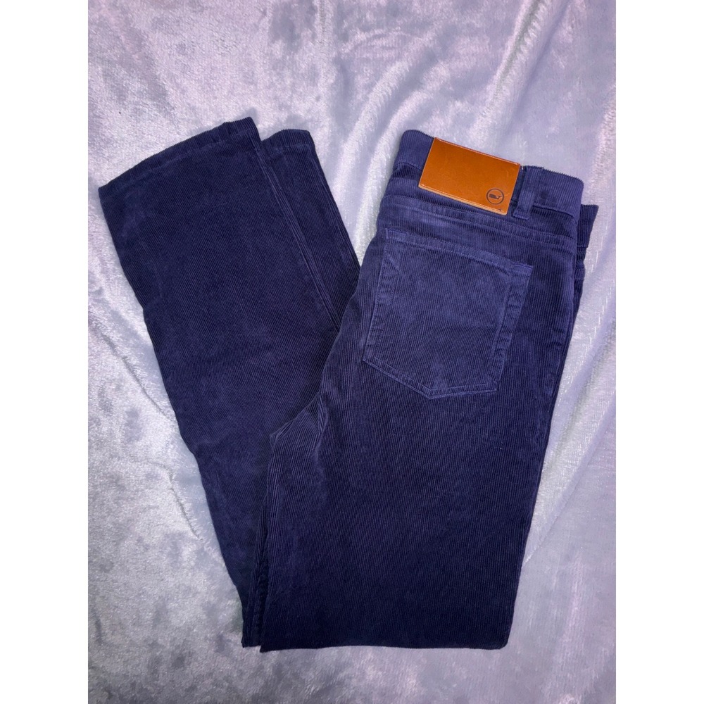 Vineyard Vines Boys 16 Corduroy Pants Navy Blue Classic Adjustable Waist 29x27 - Picture 11 of 12